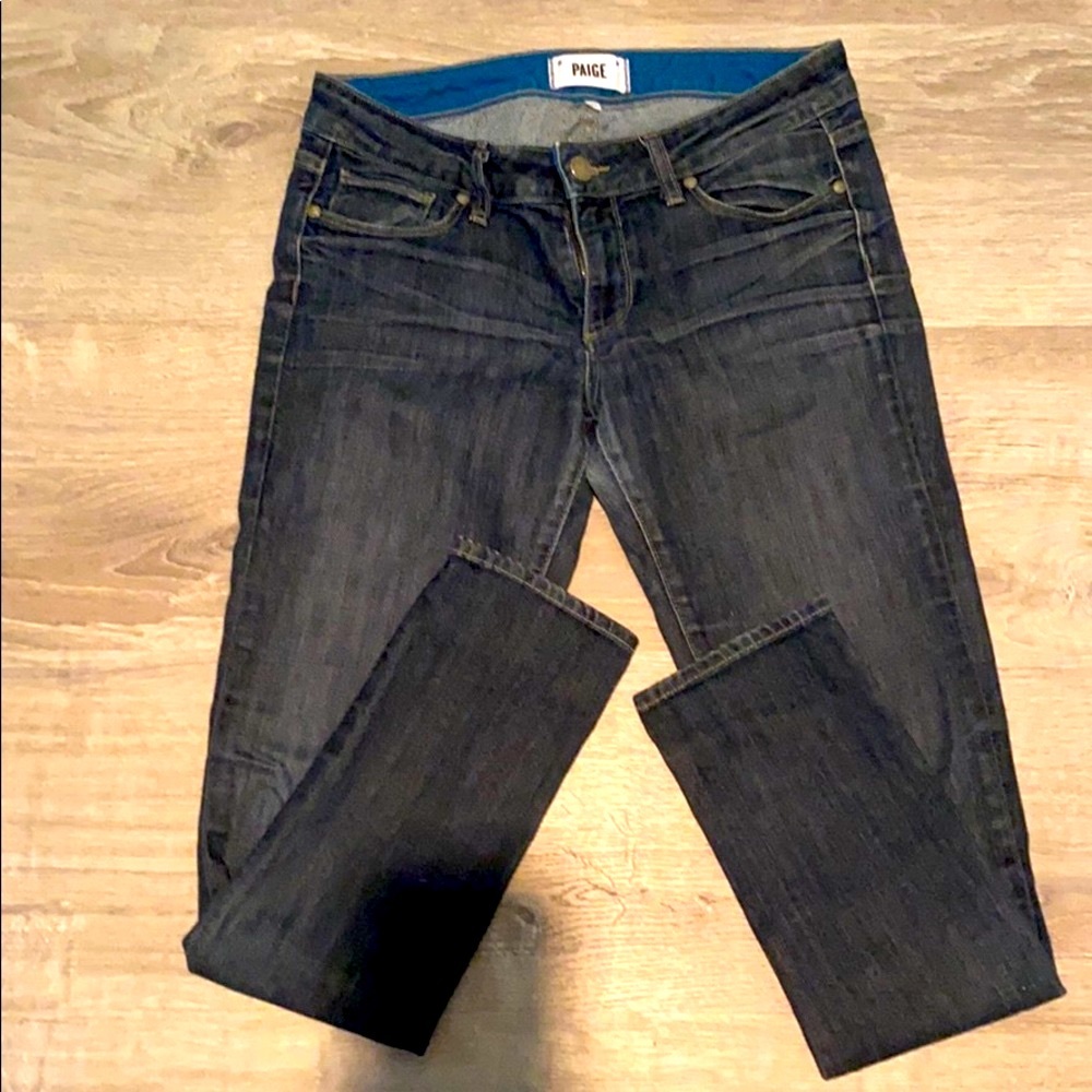 Paige dark wash jeans.